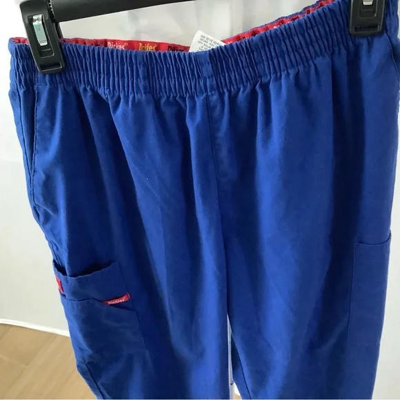 Dickies elastic waist scrubs pants color blue sz M - Picture 3 of 9